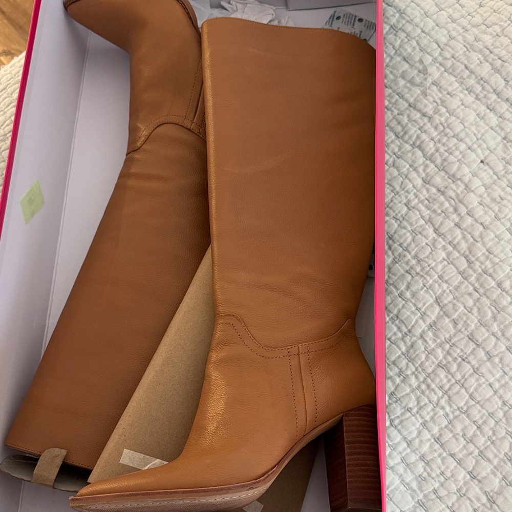 Vince Camuto Brown Leather Heeled Boots